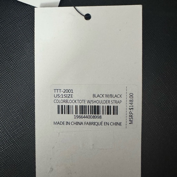 Trina Turk Black Faux Leather Handbag - Picture 5 of 7